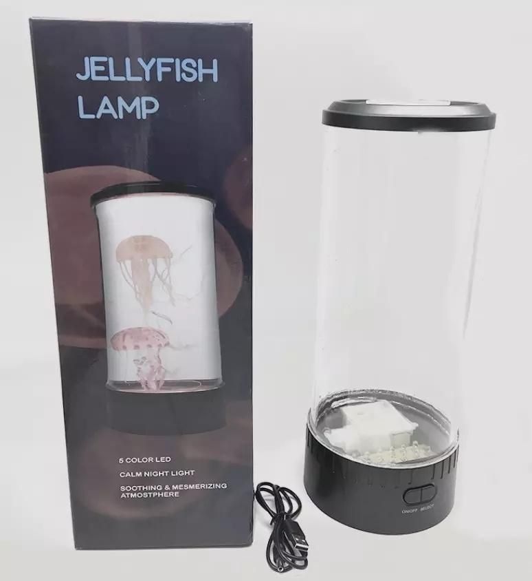 LED Desktop Light Jellyfish Tropical Fish Aquarium Tank /Cylinder Fish Tank
