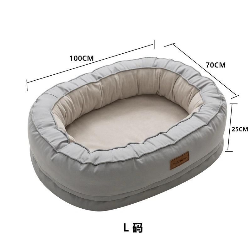 Lux Cotton Round Shape Bed for Pet Dog