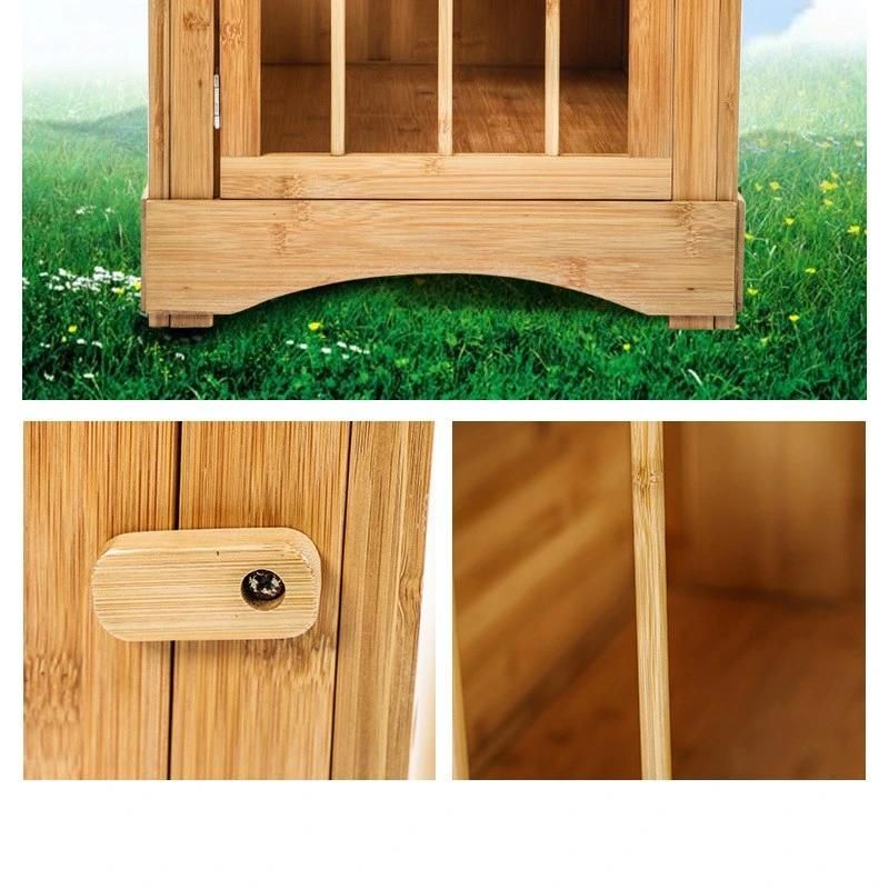 Fann Brown Wood and Bamboo Dog House