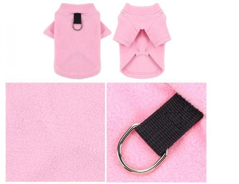 Fleece D Button with Drawstring in Autumn and Winter New Warm Dog Clothes