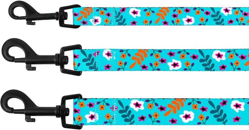 Floral Dog Leash Nylon Pattern Flower Print Adjustable Pet Leashes