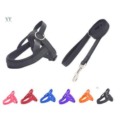 Soft and Breathable Neoprene Inside Strong Quality Nylon Webbing Outside Dog Harness with Dog Leash