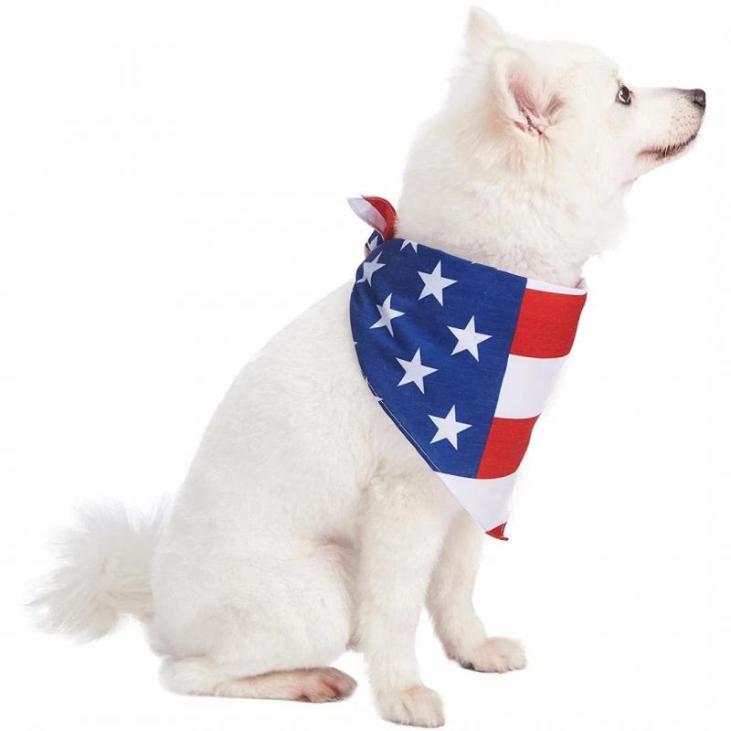 Pet Dog Bandana Scarf Pack Triangle Bibs Reversible Plaid Printing