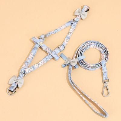 Lightweight Pet Dog Harness Set Prited Polyester for Small Dogs