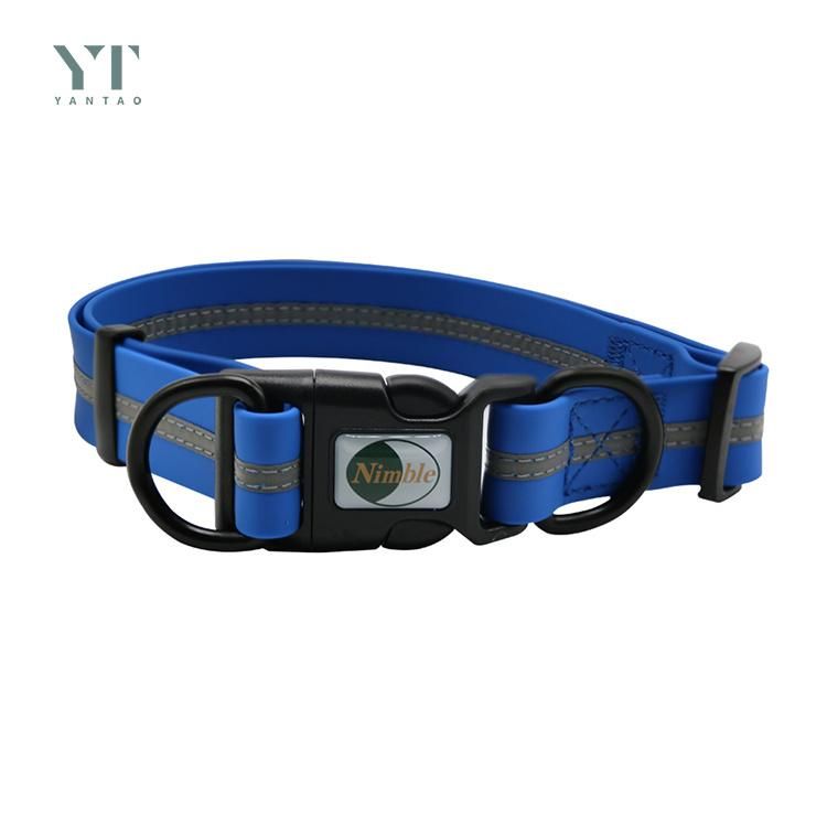 Custom Logo Soft Waterproof PVC Coated Reflective Clean Dog Collars for Dogs