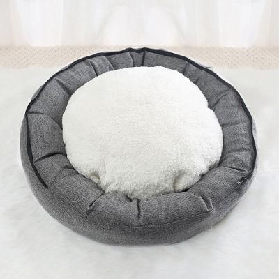Non Slip Bottom Design Soft Cute Round Pet Beds
