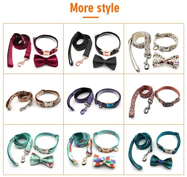 OEM/ODM Personalized Pet Accessories Print Reflective Quick Release Padded Polyester Pattern Dog Harness Set