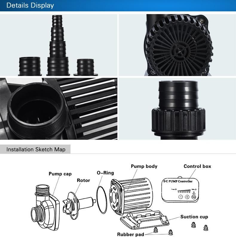 DC 24V Variable Frequency Amphibious Water Pump with Flow Adjustable