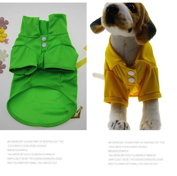 Accept Custom Patterns and Brand Logo Pet Puppy Soft Lightweight Dog Polo Tshirts Clothes