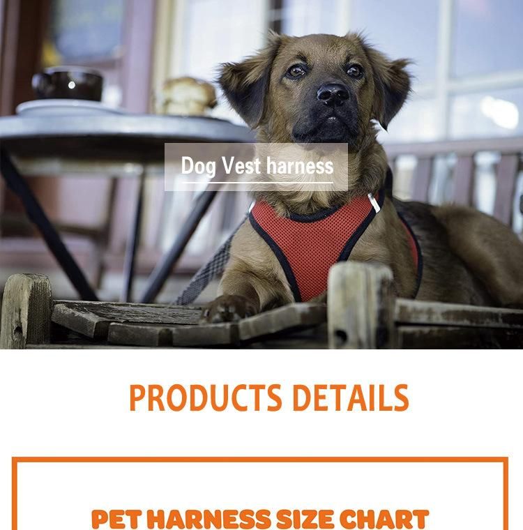Adjustable Custom Logo Pet Air Mesh Dog Harness Vest for Small Medium