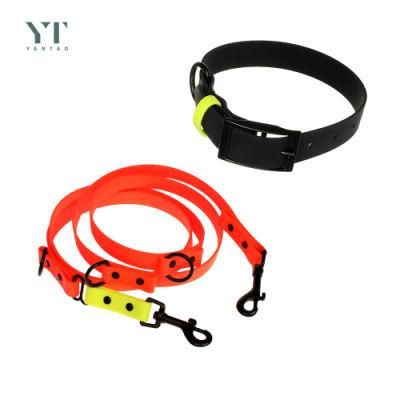 High Quality Durable Waterproof PVC Pet Dog Collar with Leash Adjustable Collars for Small Medium Large Dogs