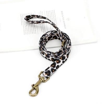 Leopard Pattern Dog Leash Collar Customized Logo Pattern Dog Leash