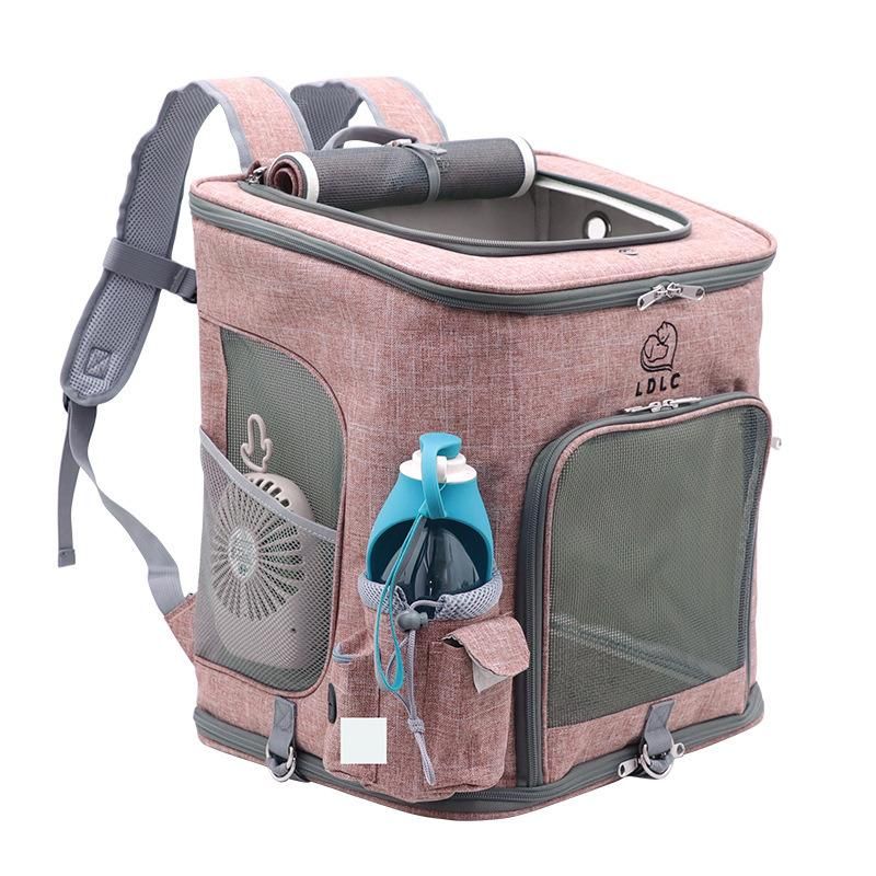 Spot Wholesale Upgrade Increased L-Size Pet Backpack Foldable Double Shoulder Pet Bag out Portable Cat Bag