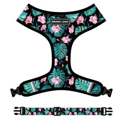 New Style Neck Adjustable Dog Harness Sublimation Patterns Dog Harness