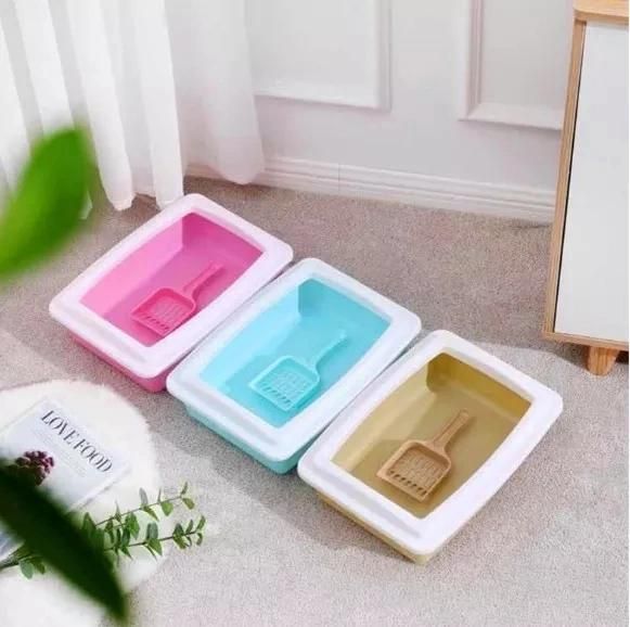 Cheap Candy Color Cat Litter Box Toilet Cat Litter Box Plastic Scoop Free Cat Litter Box