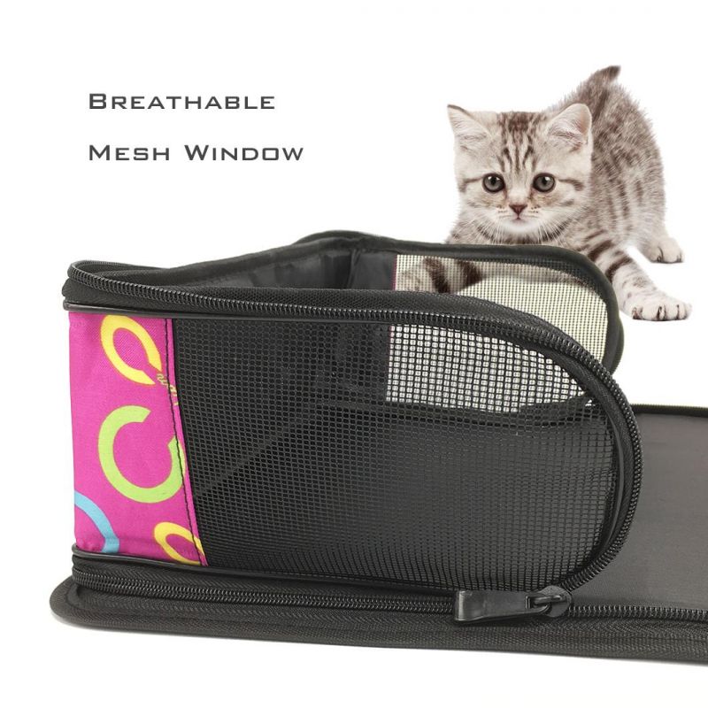 Medium Cats and Small Dogs Breathable Leak-Proof Easy Storag Pet Carrier with Cozy Bed