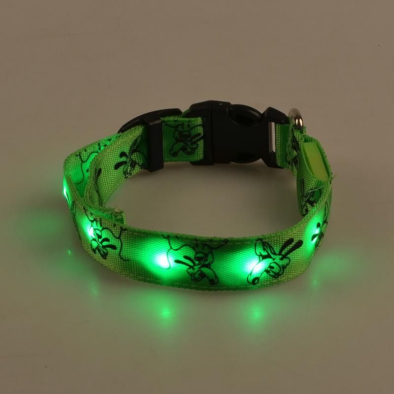Nylon Camouflage Night Safety LED Flashing Pet Dog Necklace Collar Pet Supply