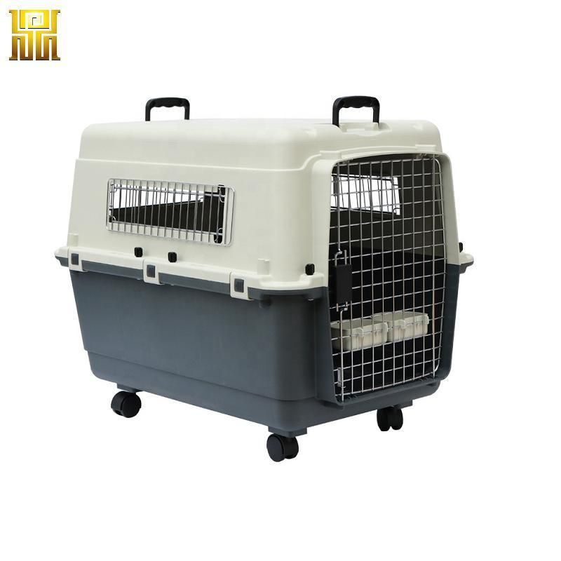 Strong and Durable Iata Approved Plastic Dog Carrier Dog Cage for Air Transport