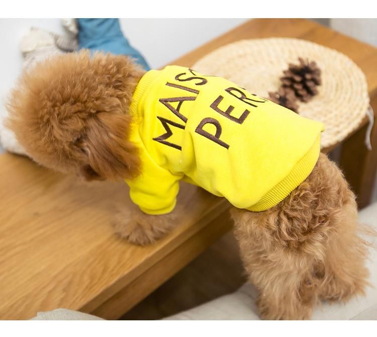 New Striped Pet Parent-Child Outfit Teddy Schnauzer T-Shirt Dog Clothes Owner′s Same Spring and Summer Clothing