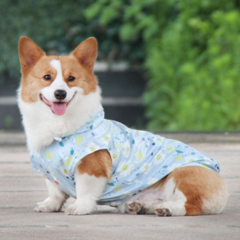 Wholesale Waterproof Pet Raincoat Highweight Fabric Pet Coat Outdoor Dog Rain Coat