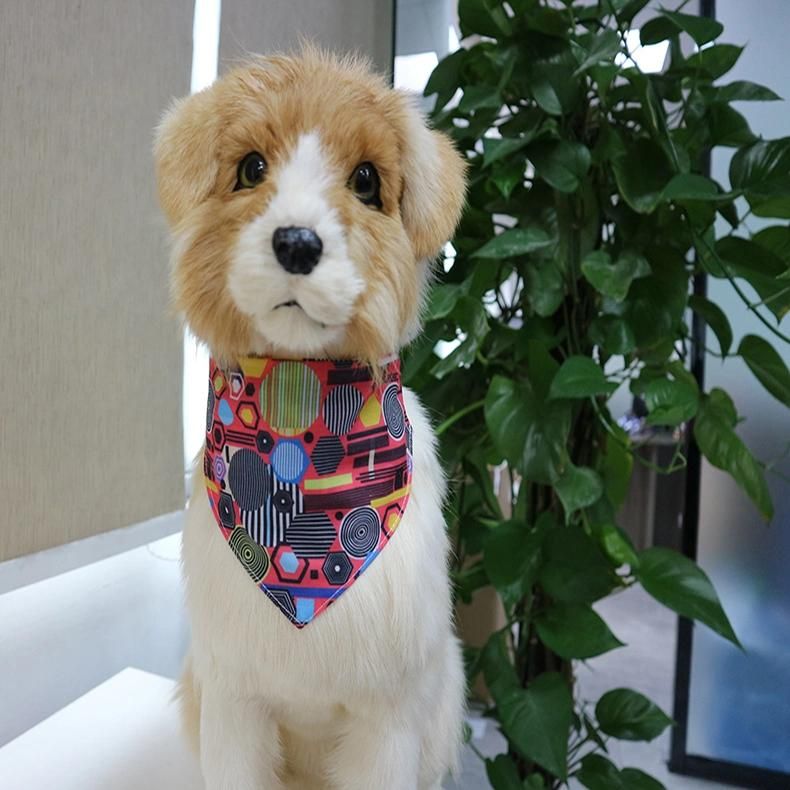 Free Design Custom Printed Pet Polyester Pattern Triangle Scarf Dog Bandana