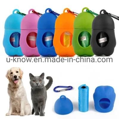 Cat and Dog Go out Portable Soft Silicone Dog Pick up Poop Bag Poop Shaped Storage Box
