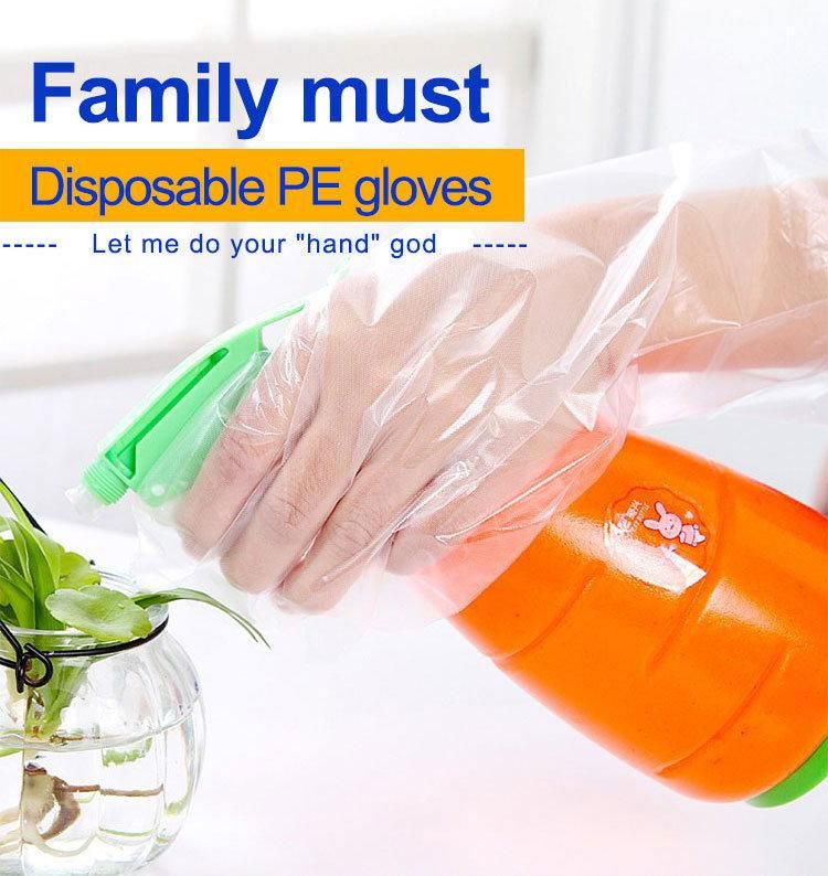 50% off Factory Wholesale TPE Glove Powder Free Food Grade Clear Transparent Plastic Disposable PE Gloves