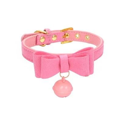 Cat&Dog Collar with Bow Tie Adjustable Pet Collar with Metal Buckle