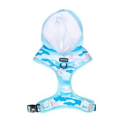 New Style Custom Pet Supplies Print Dog Hoodie Harness Vest Breathable Mesh Dog Harness with Hoodie