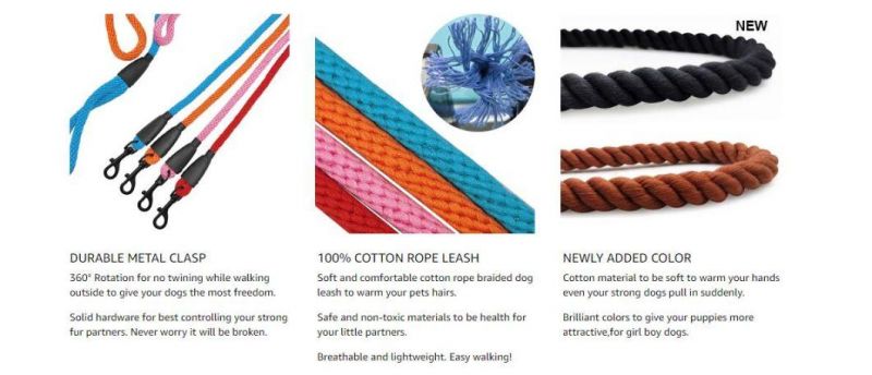 Comfortable and Lightweight Dog Leash with Multile Colors