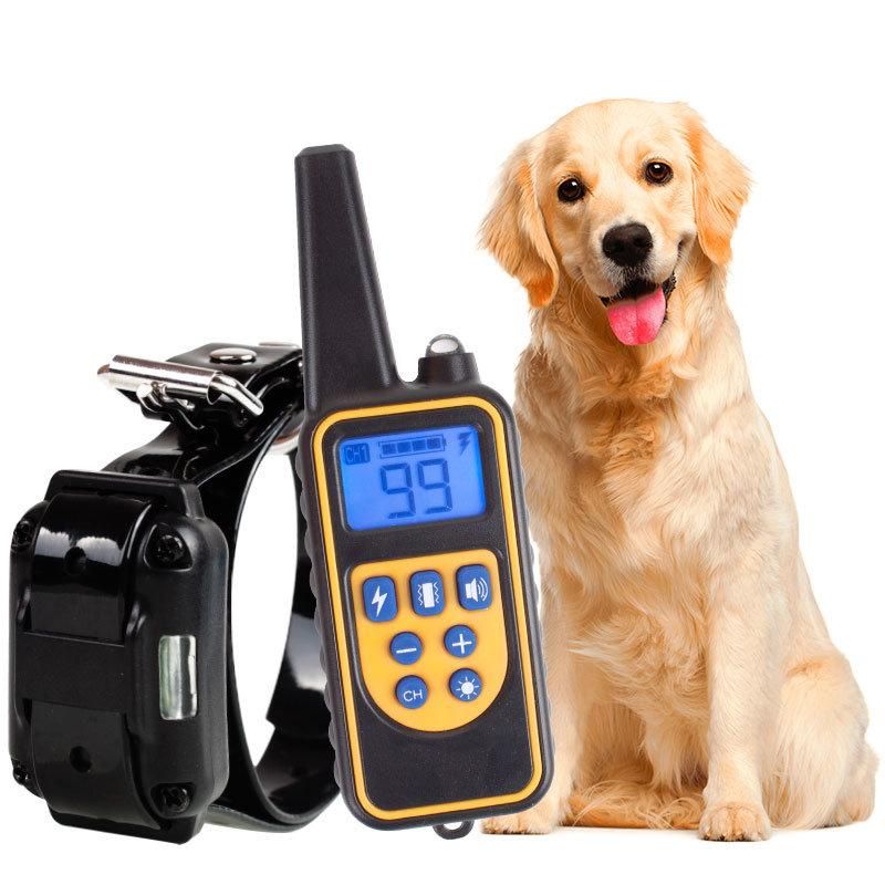 Waterproof Rechargeable 800m Electric Pet Remote Control Dog Training Collar with LCD Display