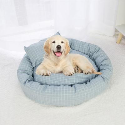 Hot Selling Comfortable Linen Fabric Pet Bed Pet Dog Soft Warm Mat Bed Pad for Dog Cat