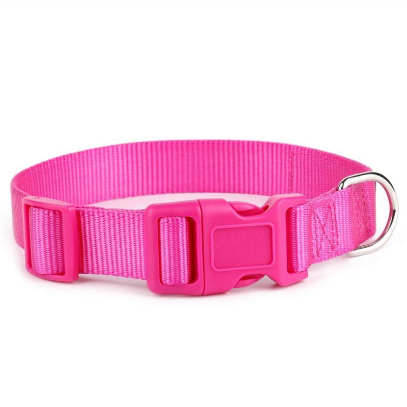 Adjustable Blank Plain Nylon Pet Dog Collars