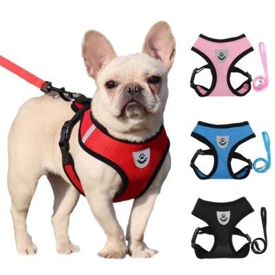 Mesh Pet Harness with Leash Set No Choke Design Ventilation