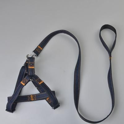 Wholesale Denim Material Dog Harness Suitable for Small and Large Dogs
