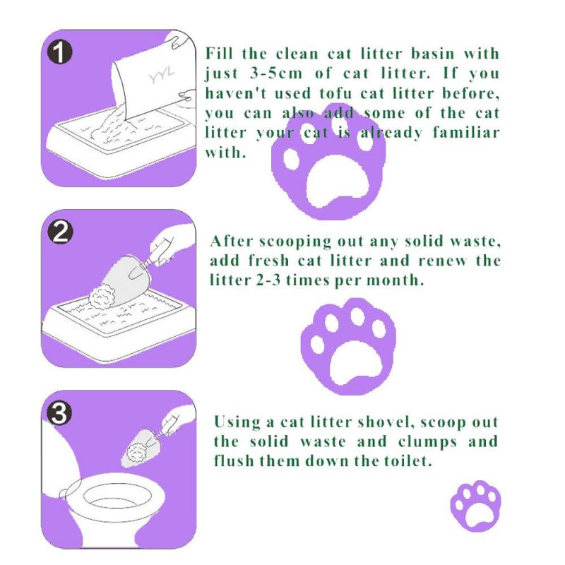 Tofu Cat Litter Added Lavender Fresh with Hard Clump