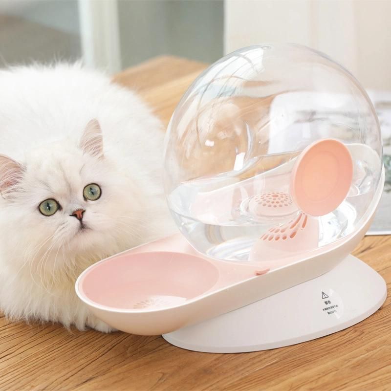 2.8L Automatic Water Fountains Snail-Shaped Bottle Cat Dog Feeder Self-Dispensing Gravity Waterer Dispenser for Small Animals Medium Pets Dogs Cats Puppy Kitten