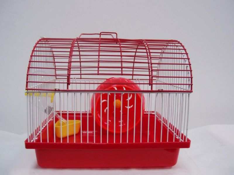 Hamster Cage with Running Wheels New Metal Pet Hamster House for Small Animal