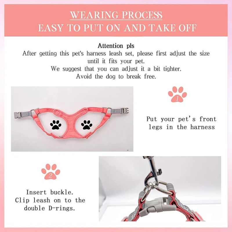 Small Medium Pet Harness for Dog Pure Color Dog Vest Harness