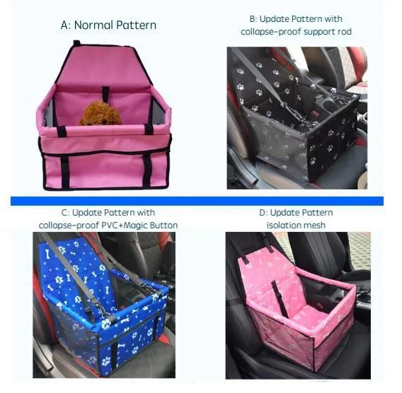 Wholesale New Spring Pet Puppy Carrier Cat Dog Car Seat Booster with Car Safety Leashed Belt