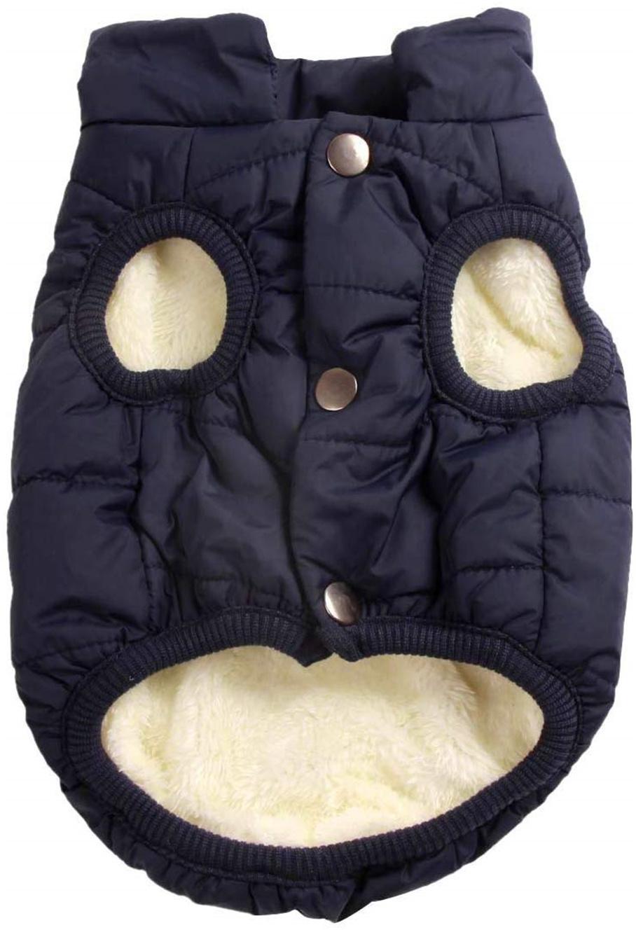2 Layers Fleece Lined Warm Dog Jacket for Puppy