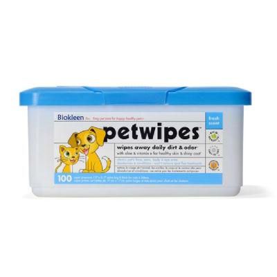 Biokleen OEM Custom Antibacterial Disposable Natural Non-Woven Bamboo Cleaning Pet Grooming Wipes