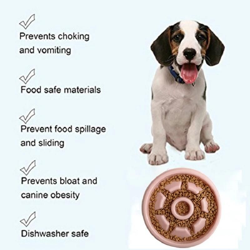 Anti Choking Bowl Stop Bloat Slow Eating Pet Food Bowl