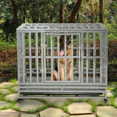 38 Inch Heavy Duty Frame Silver Pet Playpen