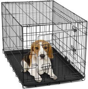 Amazon hot sale Stainless Steel Pet Transport Kennel Carrier Breathable Metal Mesh Dog Cage