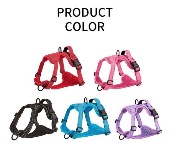 No-Pull Pet Harness with 2 Leash Clips All Round Reflective Dog Harness