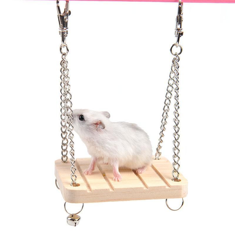 Hamster Hammock Pet Supplies Sleeping Seat Mount Available Mat House Pet Wooden Hanging Swing