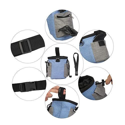Pet Treat Pouch Bag Dog Walking Bags Pet Training Pouch Water Bowl Foldable Dog Drinker Bag