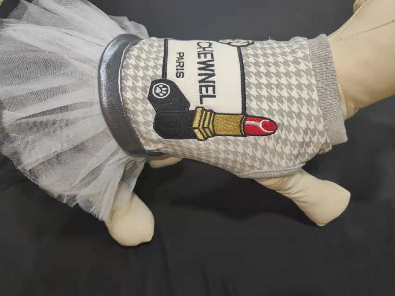 "Chwenel Paris"Embroidery Pet Accessories Dog Clothes Dog Clothing Pet Products