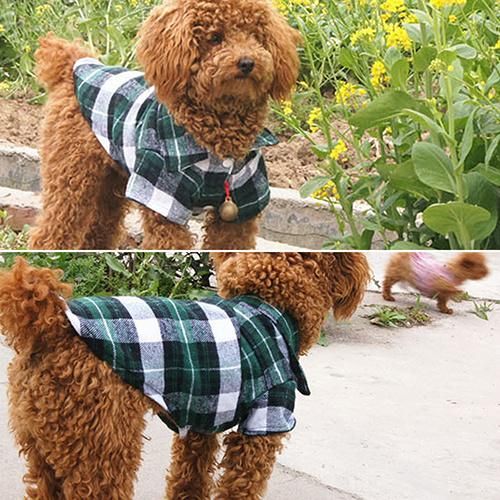 China Wholesale Dog Cat Clothes Soft Summer Plaid Dog Vest Clothes Accessories Pet Products for Small Dogs Cotton Puppy Shirts